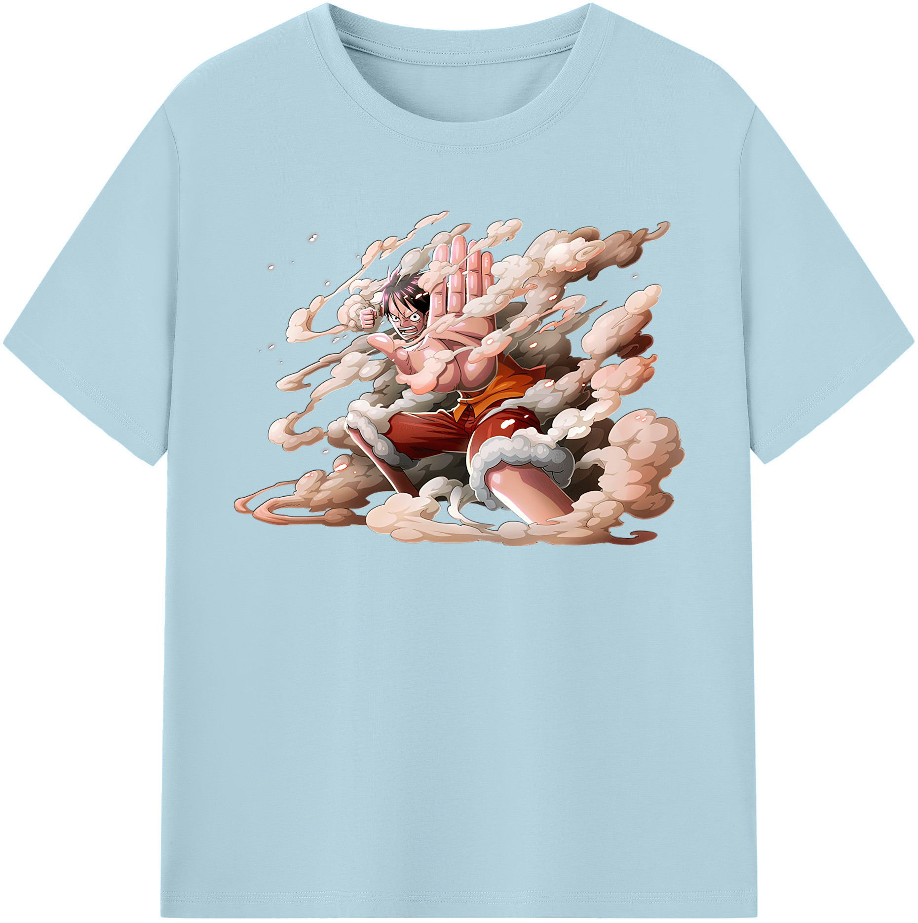 ワンピース モンキー・D・ルフィ ONE PIECE Monkey D. Luffy 綿100％半袖Tシャツ（フロントプリント）